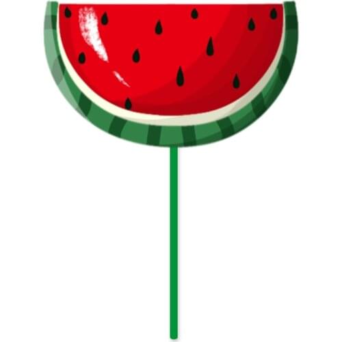 Hand fan plastic personalized cute watermelon shape Kids children favors chopsticks handle