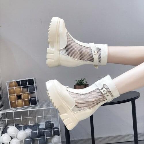 12cm Women Sandals 2021 Summer Hidden Heel Gladiator Sandals For Woman Fashion Hollow Out Chunky Sandal Women Summer Beach Shoes