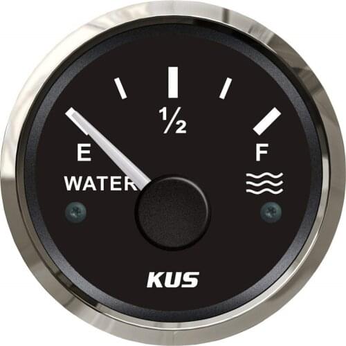 Brand New 52mm Pointer Type Water Level Gauges Water Tank Meters 12v / 24v with Yellow Backlight Suitable for Auto Ships Yacht