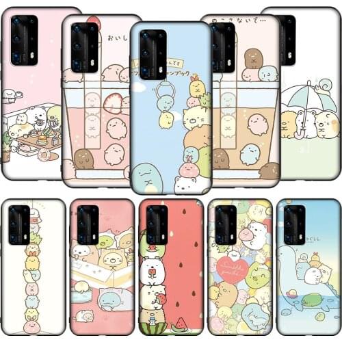 T177 Sumikko Gurashi Art Solid Case for Huawei Mate Nova 2 2i 3 3i 4E 5 5i 5T Smart 6 7 10 20 30 SE P Smart Pro Lite 2019
