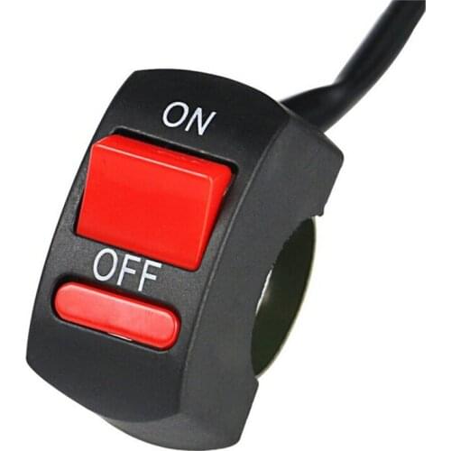 Universal Handlebar Motorcycle Switch ON-OFF Button LED Angel Eyes Light Switch