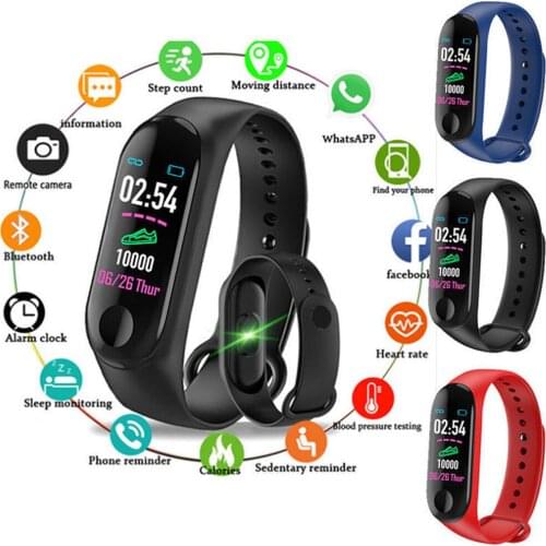 Waterproof M3 Smart Watch Sport Smart Band Blood Pressure Monitor Smart Wristband Smartwatch Bracelet M3 Wristband for Men Women