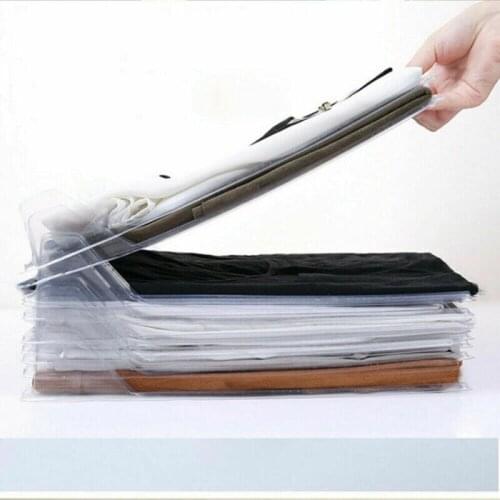 10PC Clothes Folding Board Save Time Multifuncitonal Magic Fast Speed T-Shirt Clothes Easy Fold Organizer