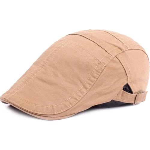 HT1507 2018 Fashion Spring Cotton Caps for Men Women Solid Plain Gastby Driver Newsboy Flat Caps Adjustable Men Women Beret Caps