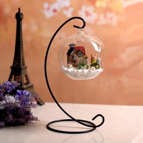 36sets/pack Diameter=10cm Transparent Glass Terrarium Vase Home Decorative Handmade Hydroponic Plant Hanging DIY Glass Gift