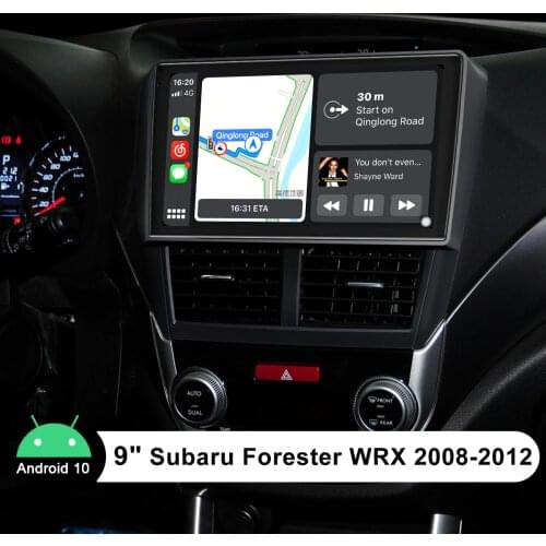 9 Inch Android 10.0 Car Stereo With Carplay Steering Wheel For Subaru Forester 2008-2012 Impreza WRX 2007-2011 4GB RAM 64GB ROM