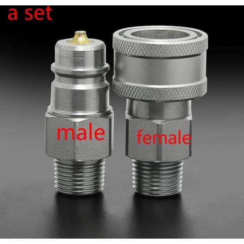 1/4 3/8 1/2 3/4 1 inch close type hydraulic quick couping Quick Coupler Steel Material Plug Socket Connector Set