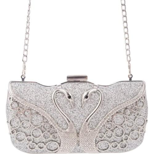 Silver Purple Red Gold Color Crystal Clutch Evening Bags Women Minaudiere Bag Wedding Cocktail Dinner Ladies Handbags Clutches