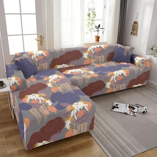 Floral Elastic Sofa Covers for Living Room All-inclusive Slip-resistant Couch Cover Stretch L Shape Corner Sofa Towel Slipcover