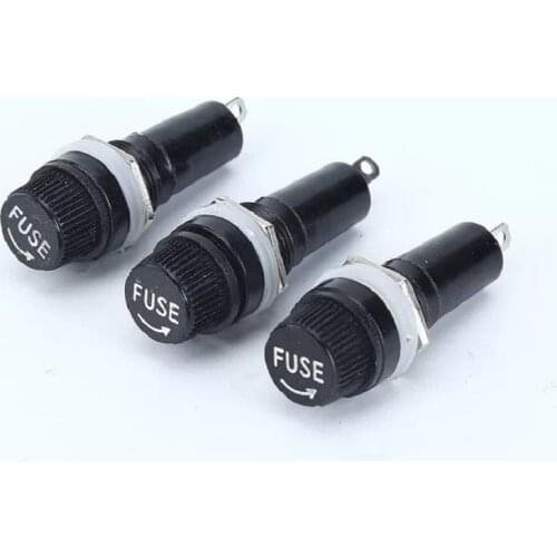10pcs Glass Fuse Holders 5x20mm 6x30mm Insurance Tube Socket Fuse Holder For Insurance Panel Mount Fuse Holder