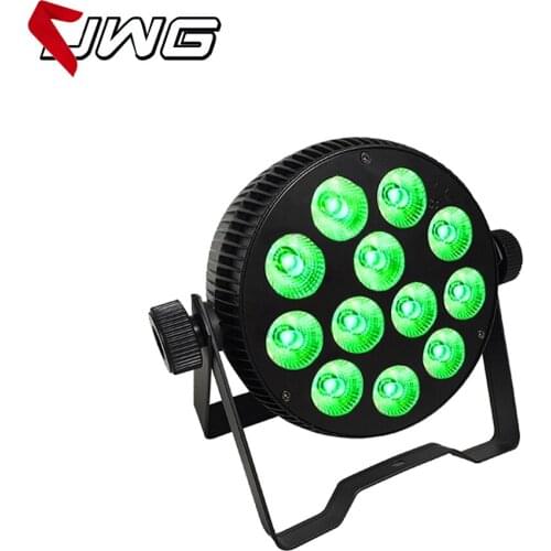 DMX 512 Stage Lighting Wash 12pcs 18W RGBWA+UV 6in1 LED Slim Par Light Indoor Use LED Par Can