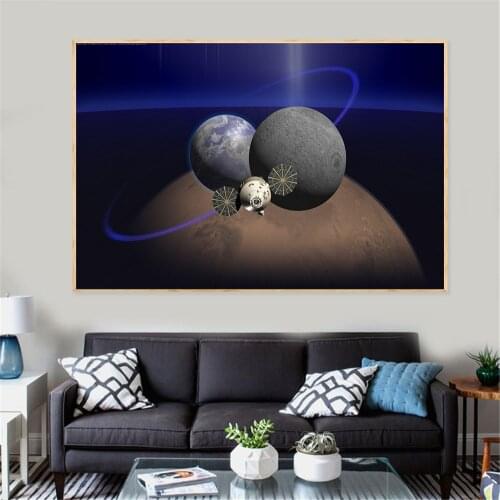 Solar System Decor Prints Kids Room Wall Art Solar System Planet Space Canvas Painting Wall Pictures Scandinavian Art