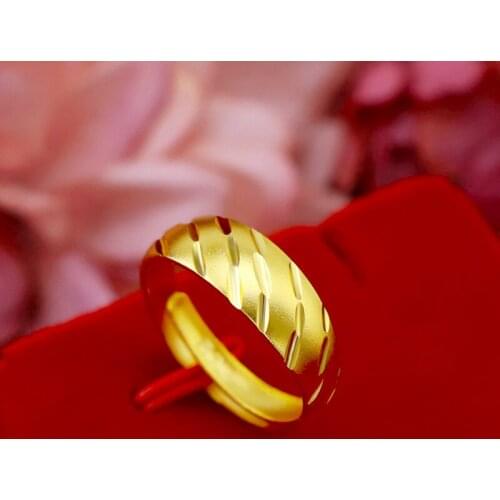 Classic Retro Starry Ring 18K Gold Jewelry for Men and Women Couple Rings Sandblasting Meteor Shower Lovers Ring Wedding Gifts