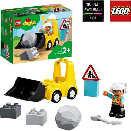 LEGO DUPLO Construction Bulldozer 10930 Mini Bulldozer Truck Set; Construction Toy for Kids Aged 2 and Up; Small Bulldozer Toy