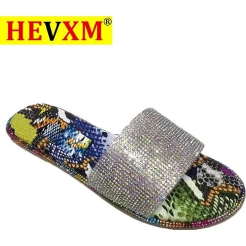 Summer Sandals Women Bling Slippers Ladies Crystal Sandalias Flats Gladiator Sandals Women Beach Shoes Female Sandalia Feminina