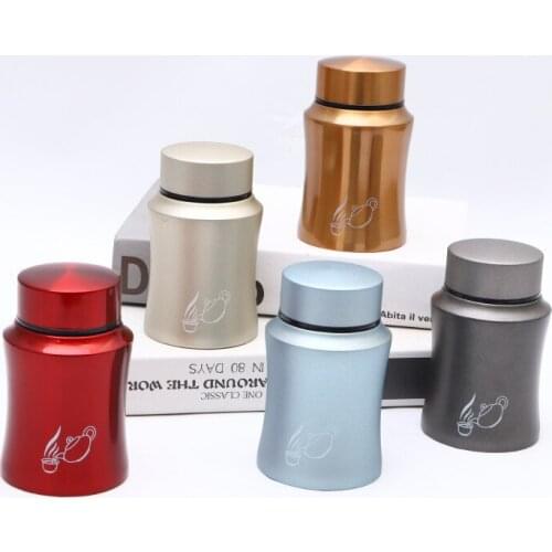 Fashionable stainless steel dustproof sealed tank Office Tea Caddy Outdoor Car Mini Portable Storage Tank