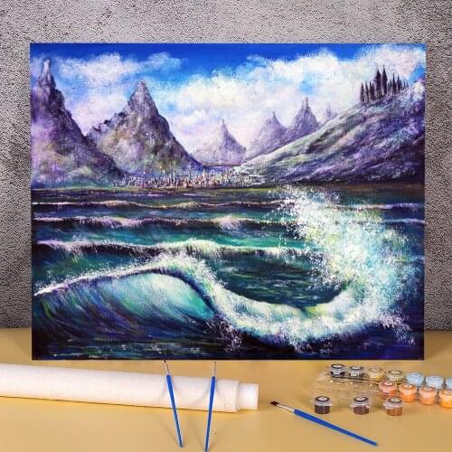 Natural Scenery Another World Paint By Numbers Complete Kit Oil Paints 50*70 Paiting By Numbers Decoration Handiwork