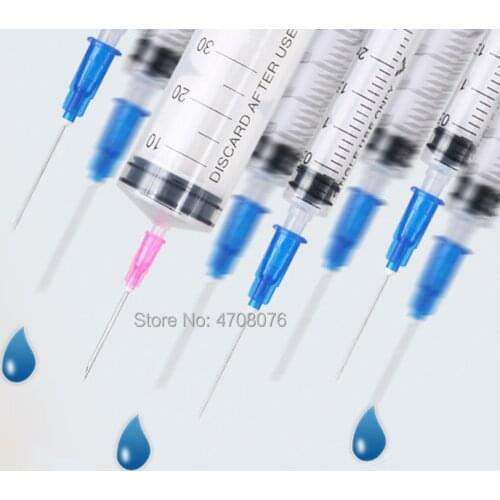 Disposable sterile injector with needle Single use syringes with pinhead clean plastic material single package 20ml 40pcs/lot