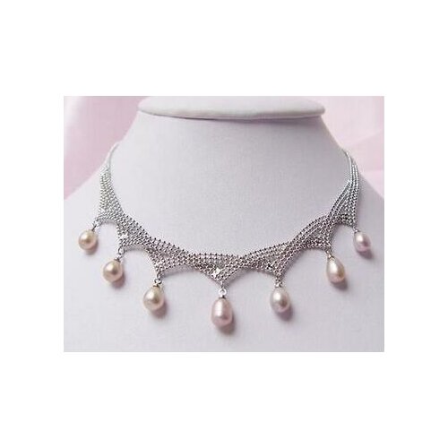 Exquisite PURPLE Freshwater Pearl pendant Necklace 18"-19"