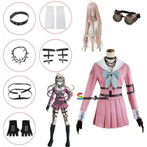 Anime Costume Miu Iruma Cosplay Wigs Danganronpa V3:Killing Harmony Women Sailor Suit Halloween Carnival Uniform Sets