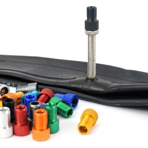 2pcs Presta to Schrader Valve Adapter Road Bike Bicycle Tire Valve Adapters Tube Tool Converters Cycling Pump Accessories