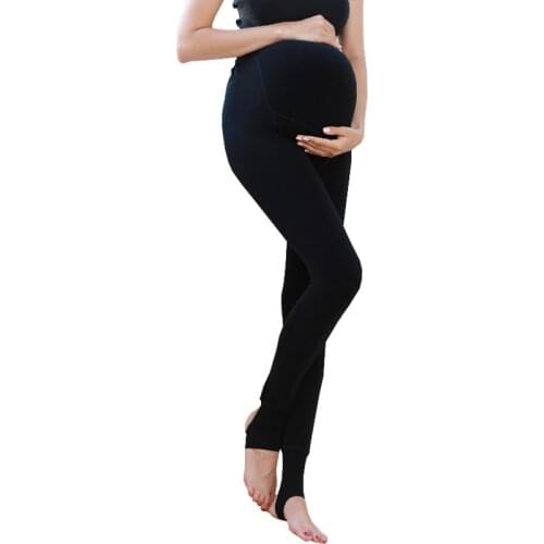 Thick Plus Velvet Warm Maternity Leggings For Pregnant Women Clothes Knitted Slim Hight Waist Pregnancy Leggings Maternity Pants