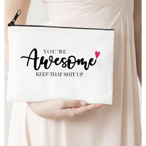 Cosmetic Bag Women Awesome Make Up Bag Travel Toiletries Storage Pouch Fashion Ladies Clutch Purse Student Pencil Case