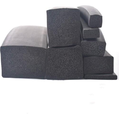 EPDM Rubber Foam Sponge Bar Waterproof Insulation Seal Strip for Cabinet Ship 20mm 25mm 30mm 35mm 40mm 50mm 1m Black