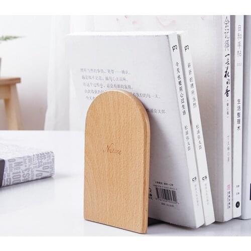 Nordic Home Decoration Wood And Metal Wrought Iron Bookend Wooden Bookshelf Desk Organizer Book Storage Holder For Studyroom