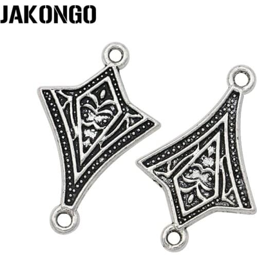 10ps Antique Silver Plated Connectors for Jewelry Making Findings Accessories DIY Handmade Craft 28x18mm