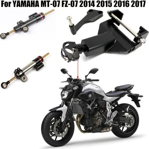 Universal Motorcycle Damper Steering Stabilize Safety Control Bracket Mount For YAMAHA MT-07 MT07 FZ07 FZ-07 2014 2015 2016 2017