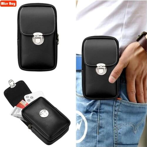 Universal Leather Oxford cloth Phone Bag for IPhone 13 12 Mini 11 12 Pro max XS Max XR XS 7 8 6 6S Plus Waist Belt Case Holster