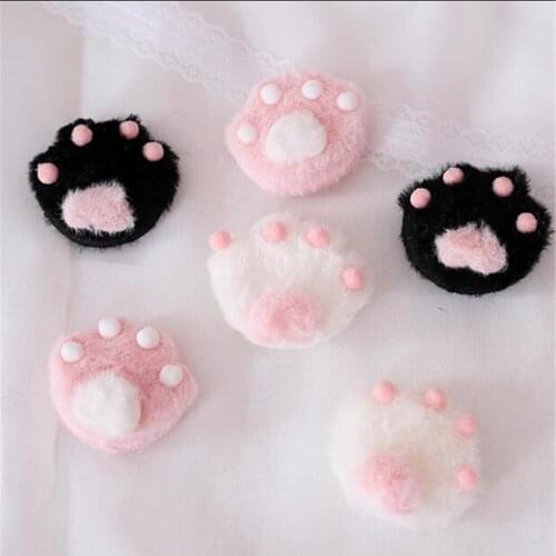 1pcs lolita Hair Clip Animals cat paws Hairpins brooch For Girls Hair Accessories 3D Plush Cute Kids Baby Hair rope B927