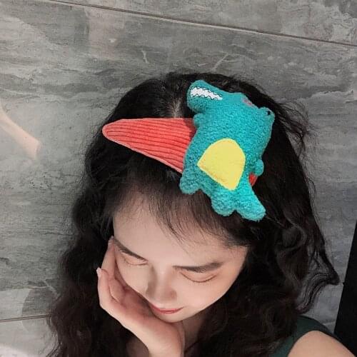 Woman Cute Big Wash Face Hairpins Dinosaur Strawberry Makeup Hair Clips Barrettes Hairgrip Bangs Hairpin Korean 13cm