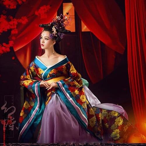 Huan Die WYJN Womens Costume Photo House Thematic Photography Costume Tang Princess Hanfu Japanese Kimono Style Cosplay