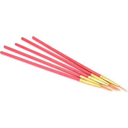 10pcs/lot Brush pens Kids Student Watercolor Gouache Painting Pen Nylon Hair Wooden Handle Paint Brush Set Drawing Art Supplies