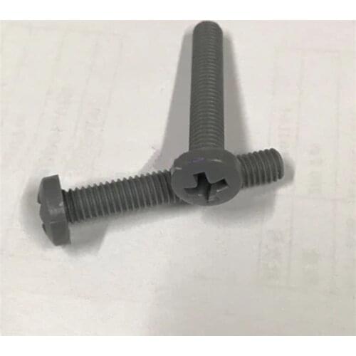 10pcs M8 PVC Cross Pan head Phillips round heads Screw Acid and alkali resistant preservative Plastic bolt 16mm-50mm Length