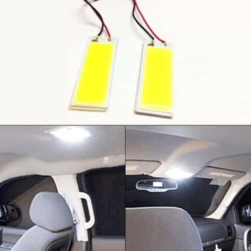 2pcs 12V Automobile Xenon HID White 36-COB LED Dome Map Light Bulbs Car Interior Panel Lamp LED Bulbs Car Reversing Light