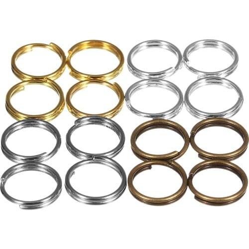 200pcs/lot 4 5 6 8 10 12mm Double Loops Open Jump Rings Split Ring Connectors for DIY Jewelry Making Finding Craft Accessory