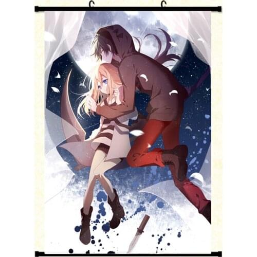 Anime Satsuriku no Tenshi Angels of Death Zack Ray Painting Hanging Fabric Wall Poster Scroll Home Decor Cosplay 20cm*30