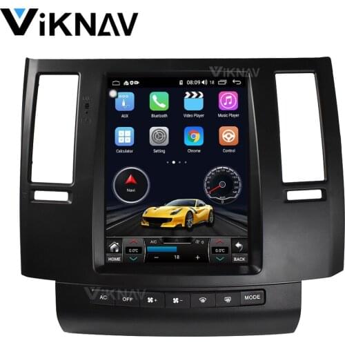 Car autoradio multimedia player Tesla style For Infiniti FX35 2003 2004 2005 2006 2007 car stereo radio GPS navigation