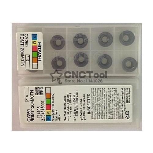 Free shopping! HITACHI 10PCS RDMT1204MOTN CY250 lathe cutting tools CNC blade alloy carbide cutting tool carbide inserts