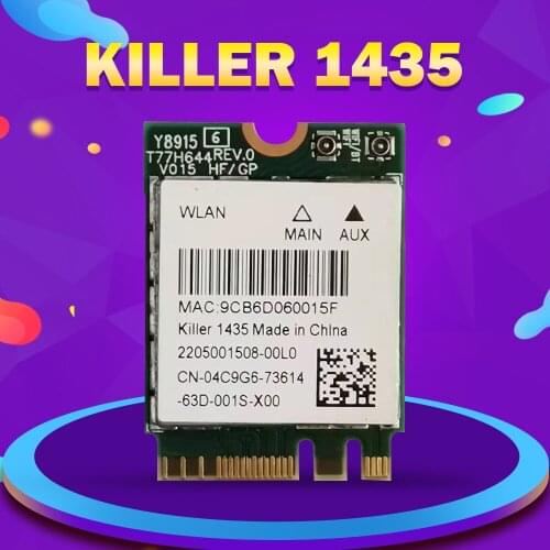 Wireless Adapter Card Killer 1435 Dand Band 867Mbps WiFi Network Card Atheros QCNFA344A 802.11ac Bluetooth 4.1