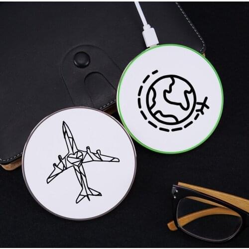 JAMULAR 10W Fast Wireless Charger for Samsung Galaxy S10 Xiaomi10 World Map Travel Charging Pad for IPhone 11 XS Max XR X 8 Plus