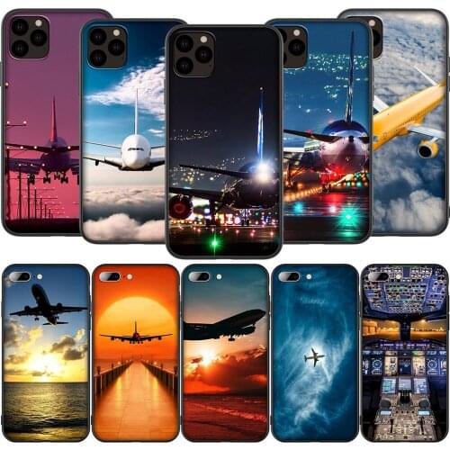 T6 Aircraft Airplane Fly Travel Silicone Soft Case for iPhone 12 Mini 11 Pro XS Max XR X 8 7 6 6S Plus 5 5S SE 2020