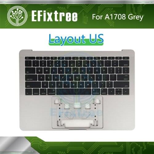 Space Grey Top Case A1708 Top Case With Keyboard Topcase 2016 2017 For Macbook Pro Retina 13.3'' palmrest English US