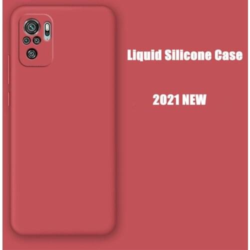 For Xiaomi Redmi Note 10 pro max 10s Case Shockproof Liquid Silicone Soft Phone Cover for Redmi Note 10 Pro Coque Redmi Note10
