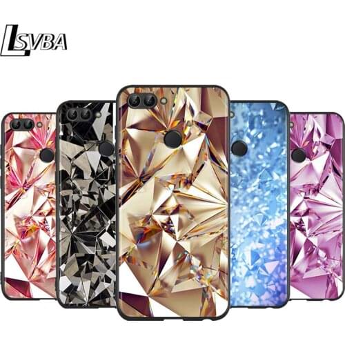 Diamond Pieces for Huawei P Smart Z S Plus 2020 2019 Nova 5T 5i 5 4e 4 3i 3e 3 2i Phone Case Bright Black Cover