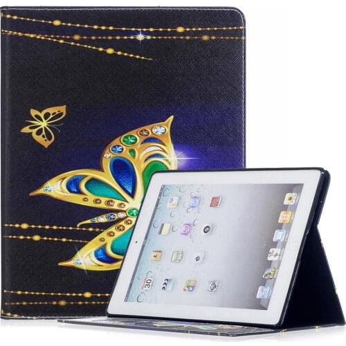 Printed Cover for iPad 5th 6th Generation 9.7 inch 2017 2018 Air 1 Air Mini 1 2 3 4 Shockproof PU Leather Flat Flip Tablet Case