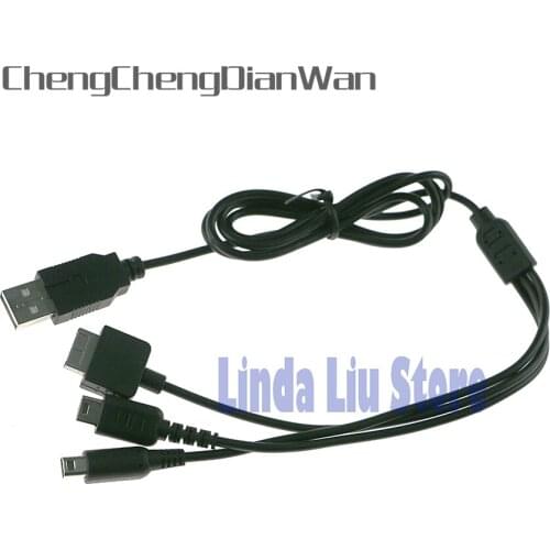 ChengChengDianWan 3 in1 USB Power Charger Charging Cable Cords for NDSL NDSI PSV1000 Charging Leads Cables 10pcs/lot